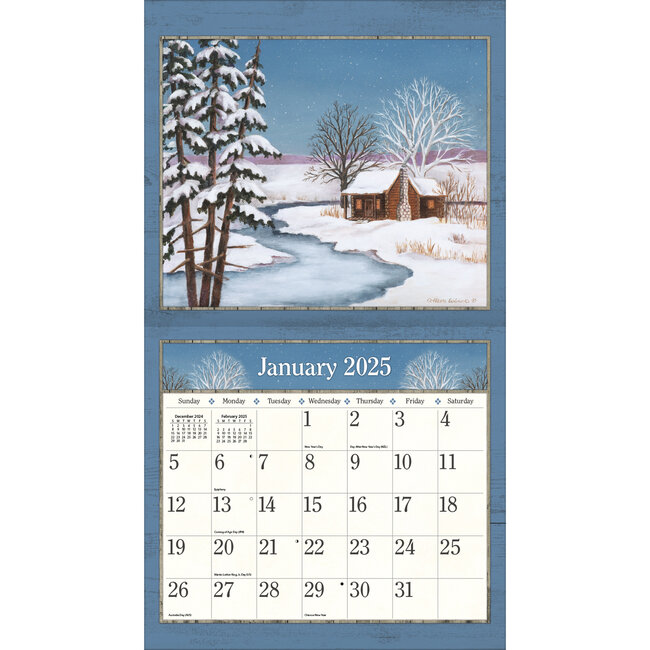 Country Living Kalender 2025 Kopen? Art Work van Colleen Eubanks