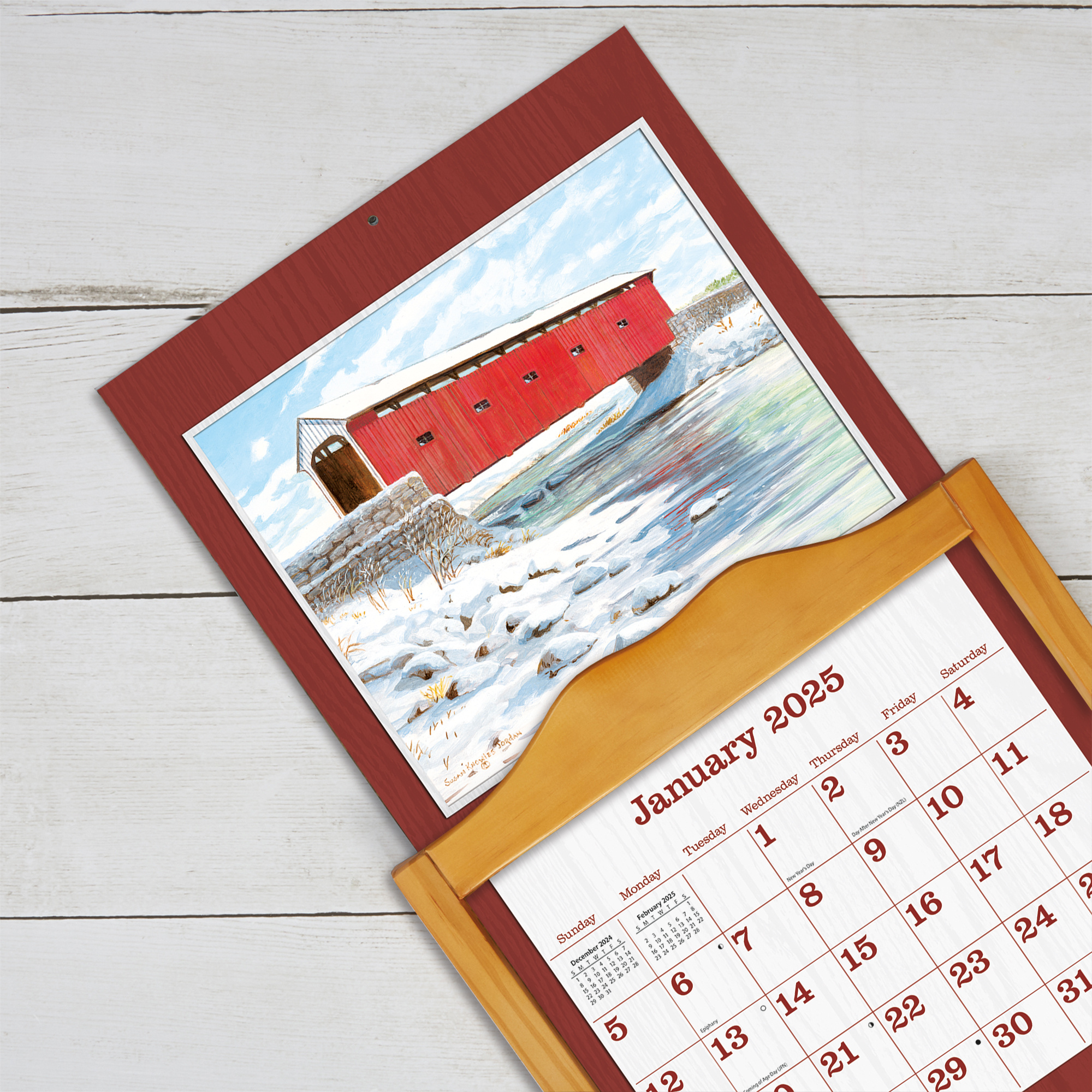 Covered Bridge Kalender 2025 Kopen? Art Work van Susan Knowles Jordan