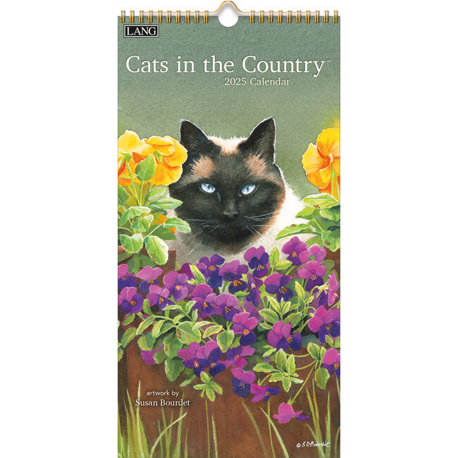 Gatos en el campo Calendario 2025 Pequeño