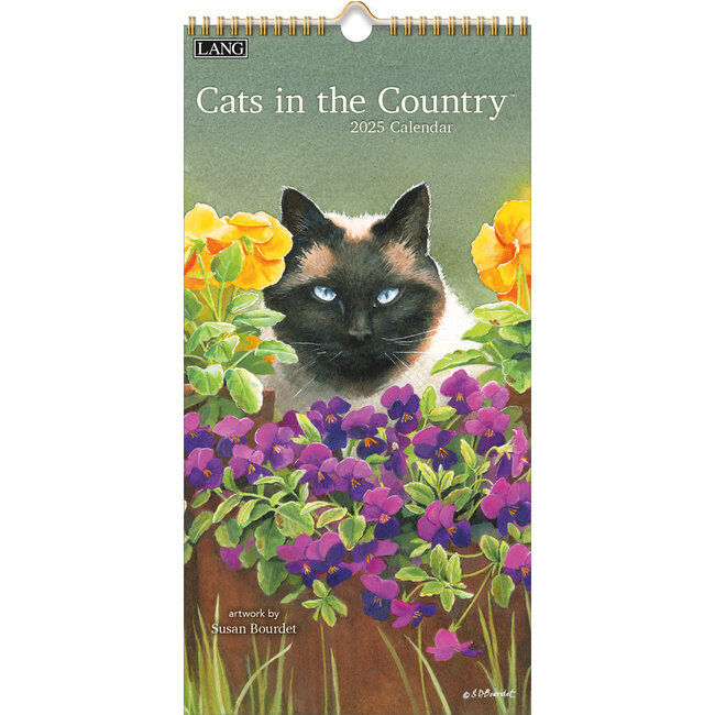 LANG Cats in the Country Calendar 2025