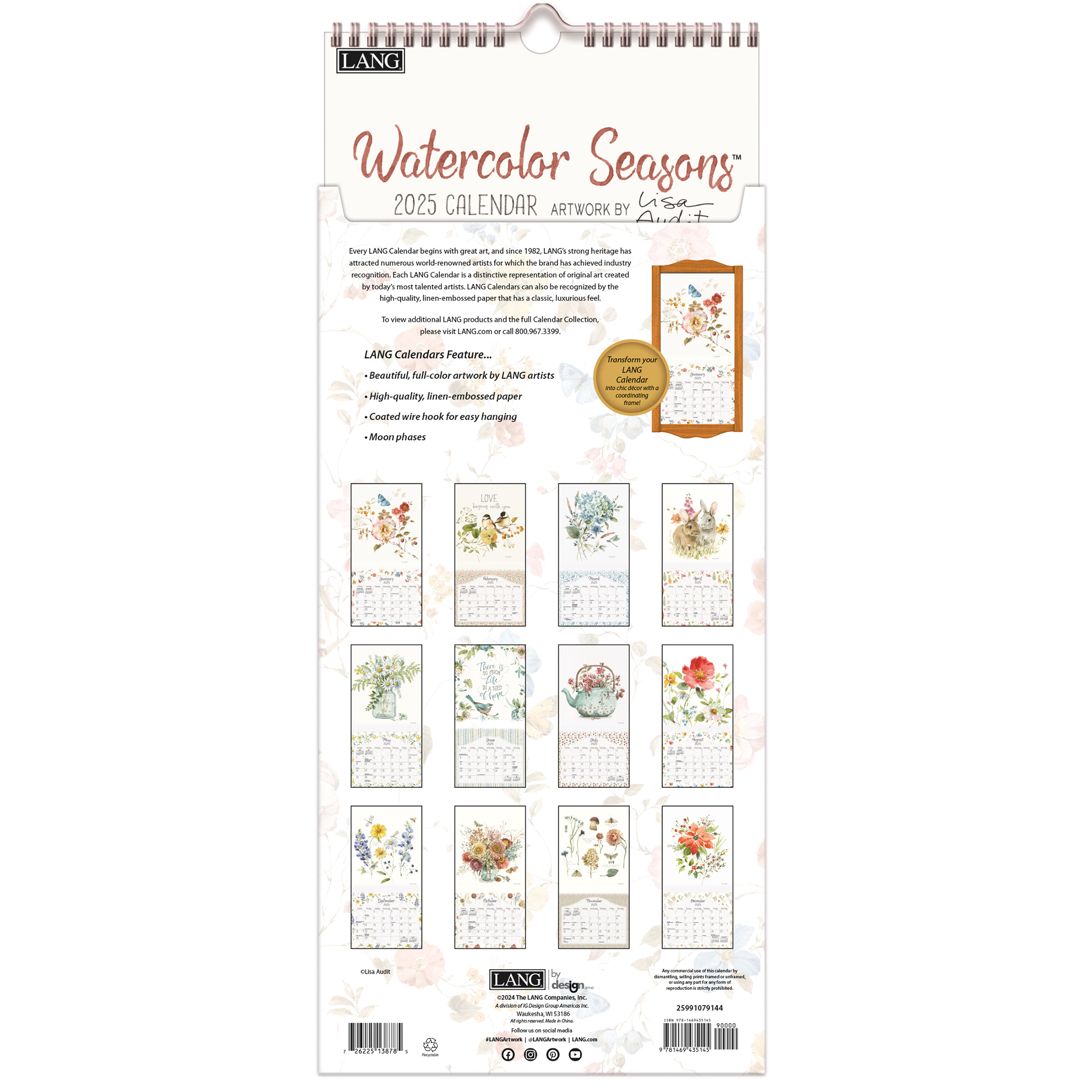 Watercolor Seasons Kalender 2025 Small Kalenderwinkel.nl