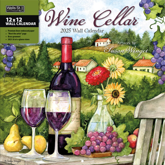 Wine Cellar Kalender 2025 Kopen? Art Work van Susan Winget