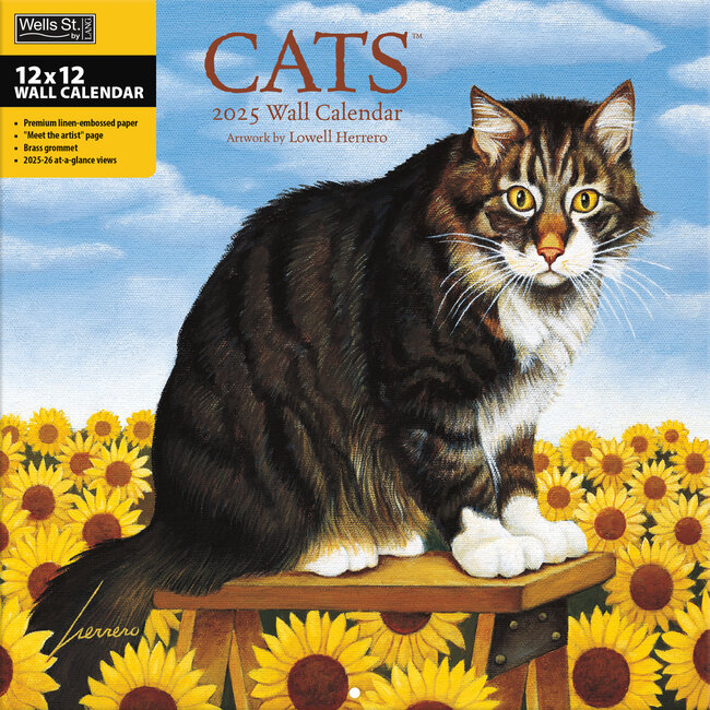 Cats Kalender 2025 Kopen? Art Work van Lowell Herrero Kalenderwinkel.nl