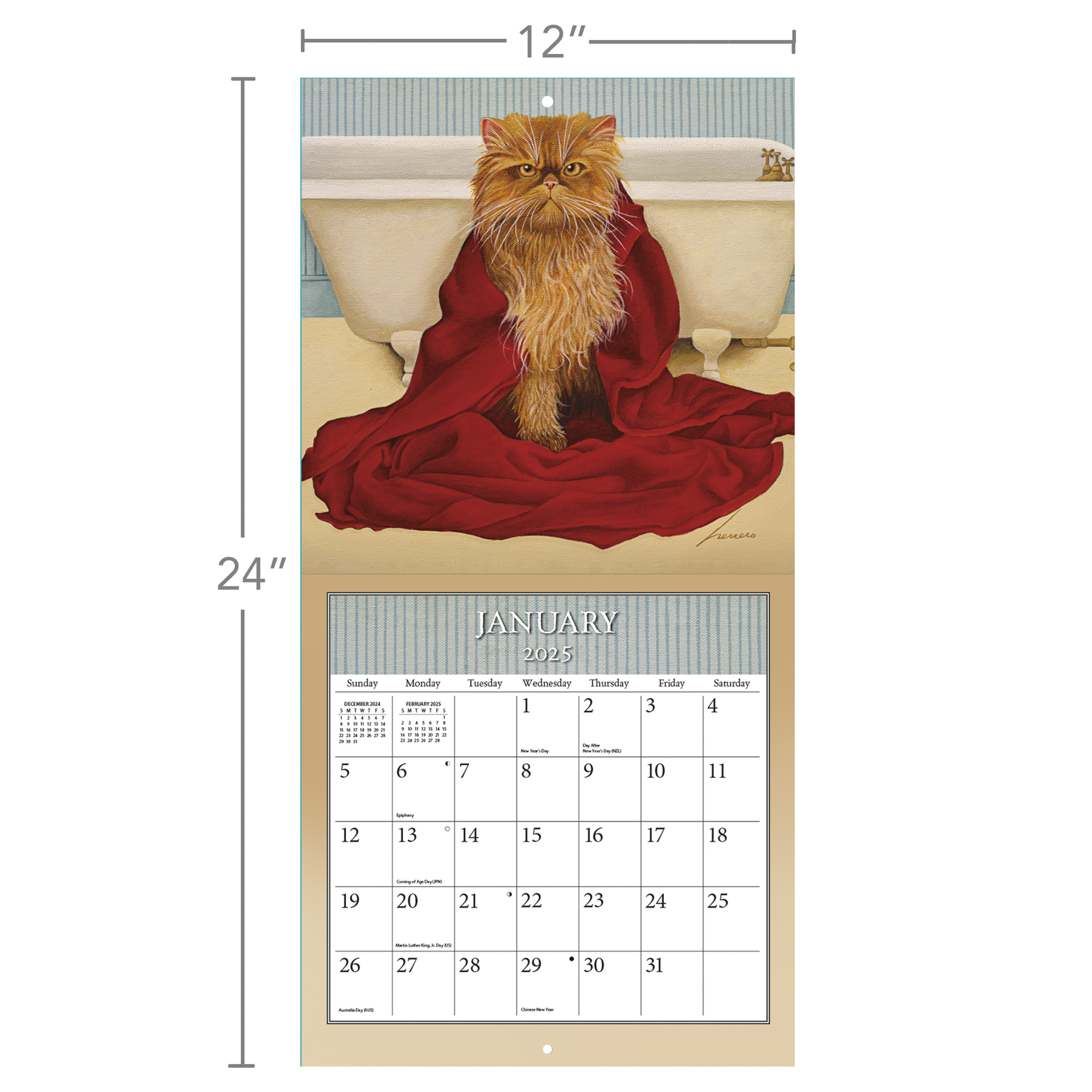 Cats Kalender 2025 Kopen? Art Work van Lowell Herrero Kalenderwinkel.nl