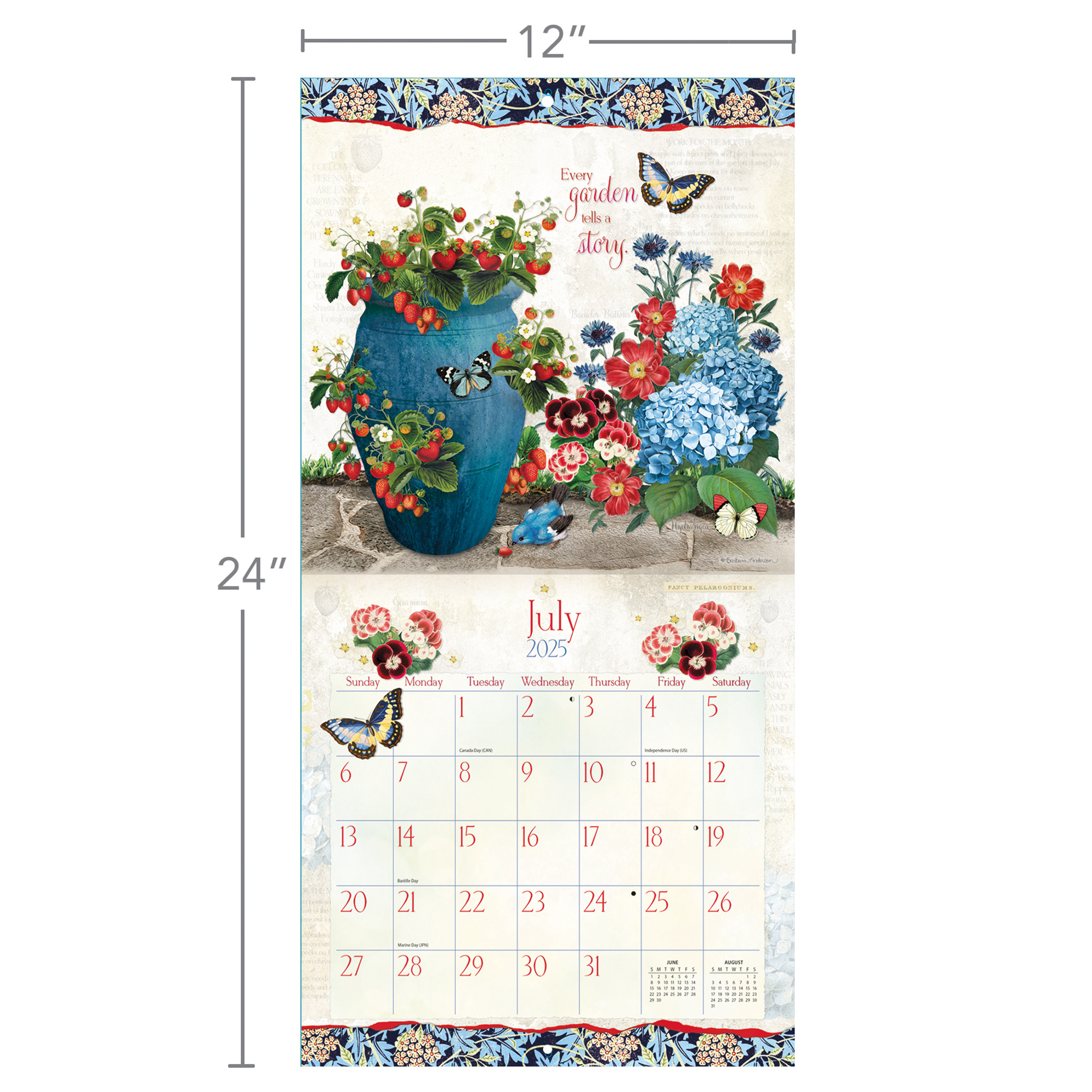 Buying Botanical Gardens Calendar 2025? Art Work by Barbara Anderson