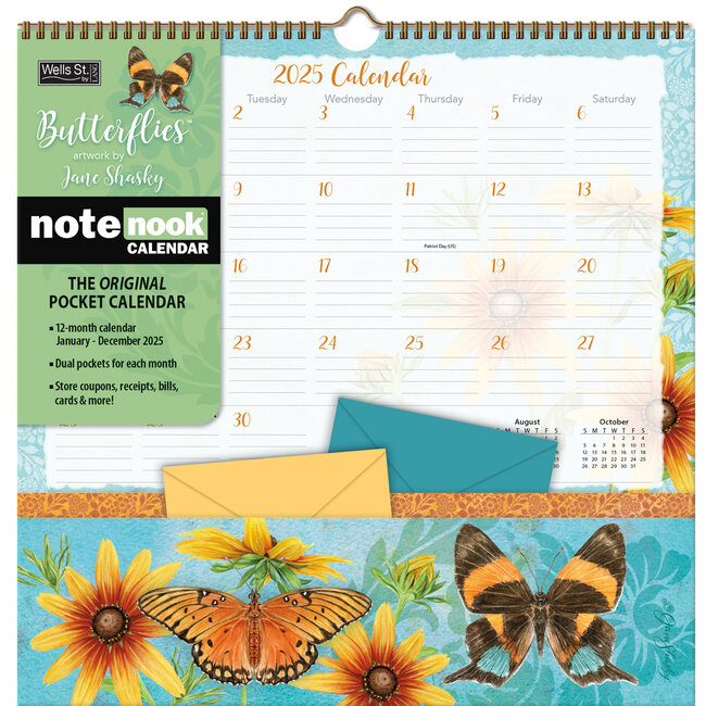 Schmetterlinge Pocket Note Nook Kalender 2025