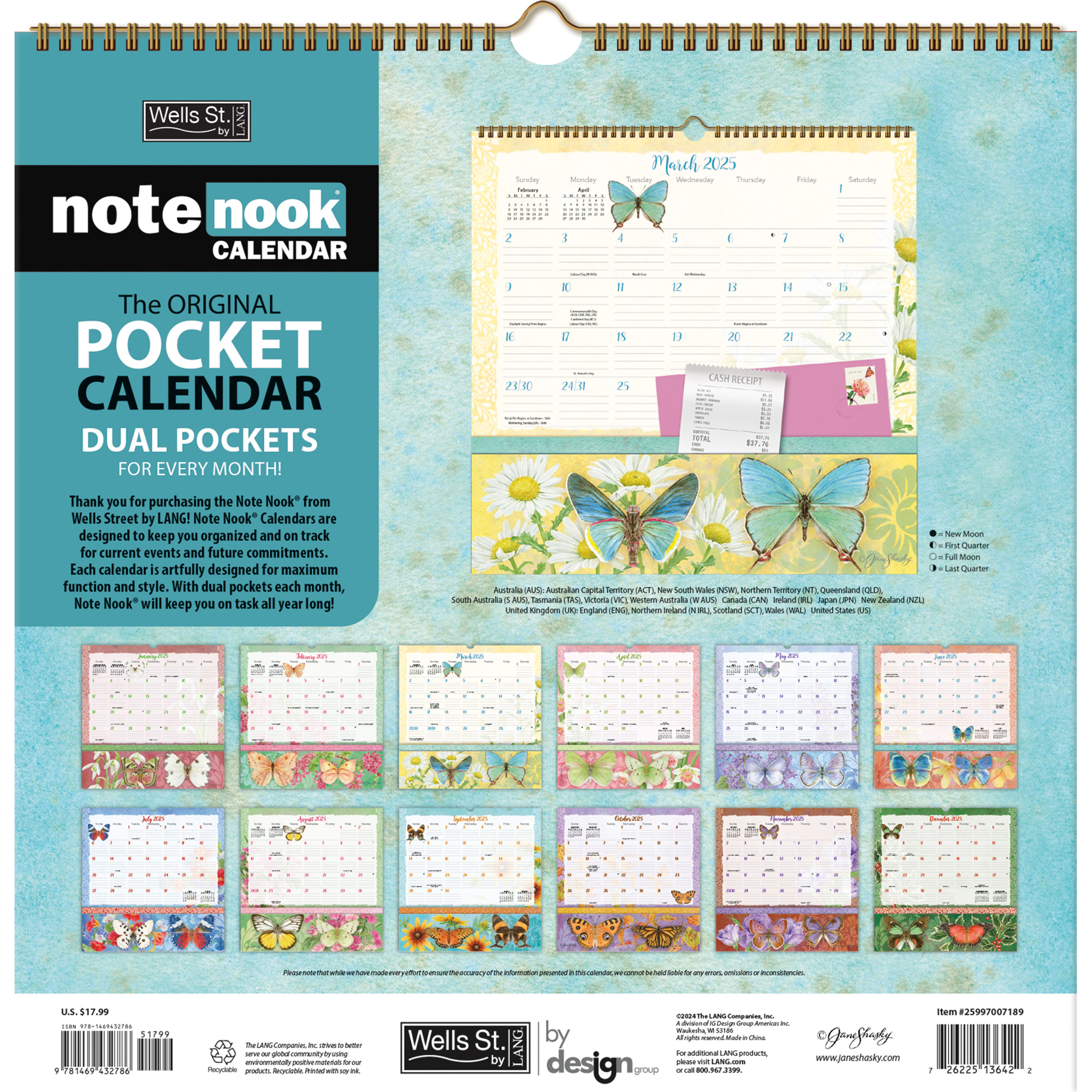 Butterflies Pocket Note Nook Kalender 2025 Kopen? Eenvoudig online