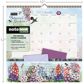 LANG Botanische Gärten Pocket Note Nook Kalender 2025