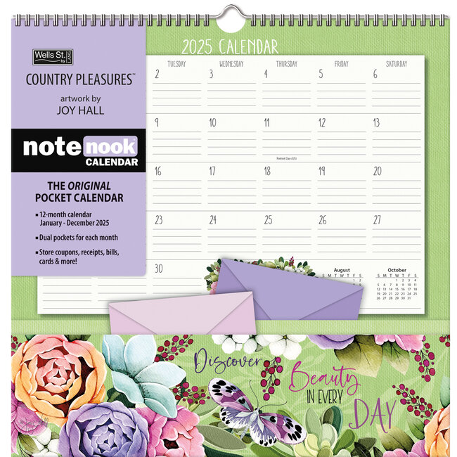 LANG Country Pleasures Note Nook Kalender 2025