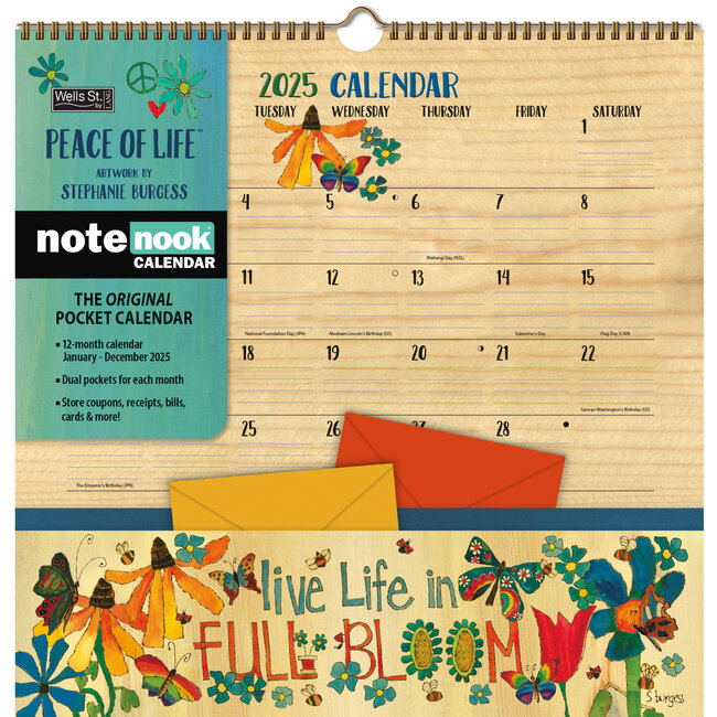 Peace of Life Note Nook Calendario 2025