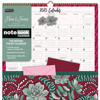 LANG Flora en Fauna Pocket Note Nook Kalender 2025