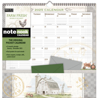 LANG Calendario Farm Fresh Note Nook 2025