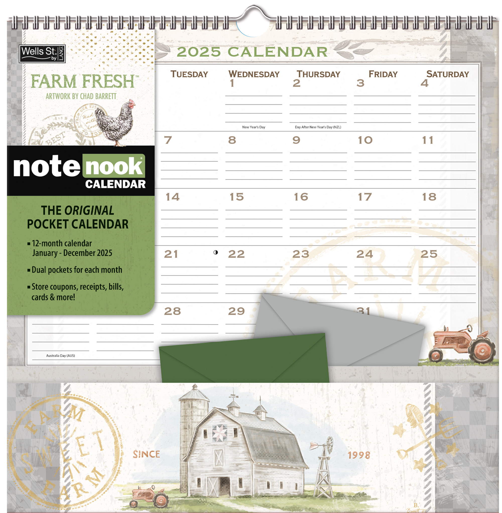 Farm Fresh Note Nook Kalender 2025