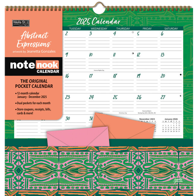 Expressions abstraites Note de poche Calendrier Nook 2025