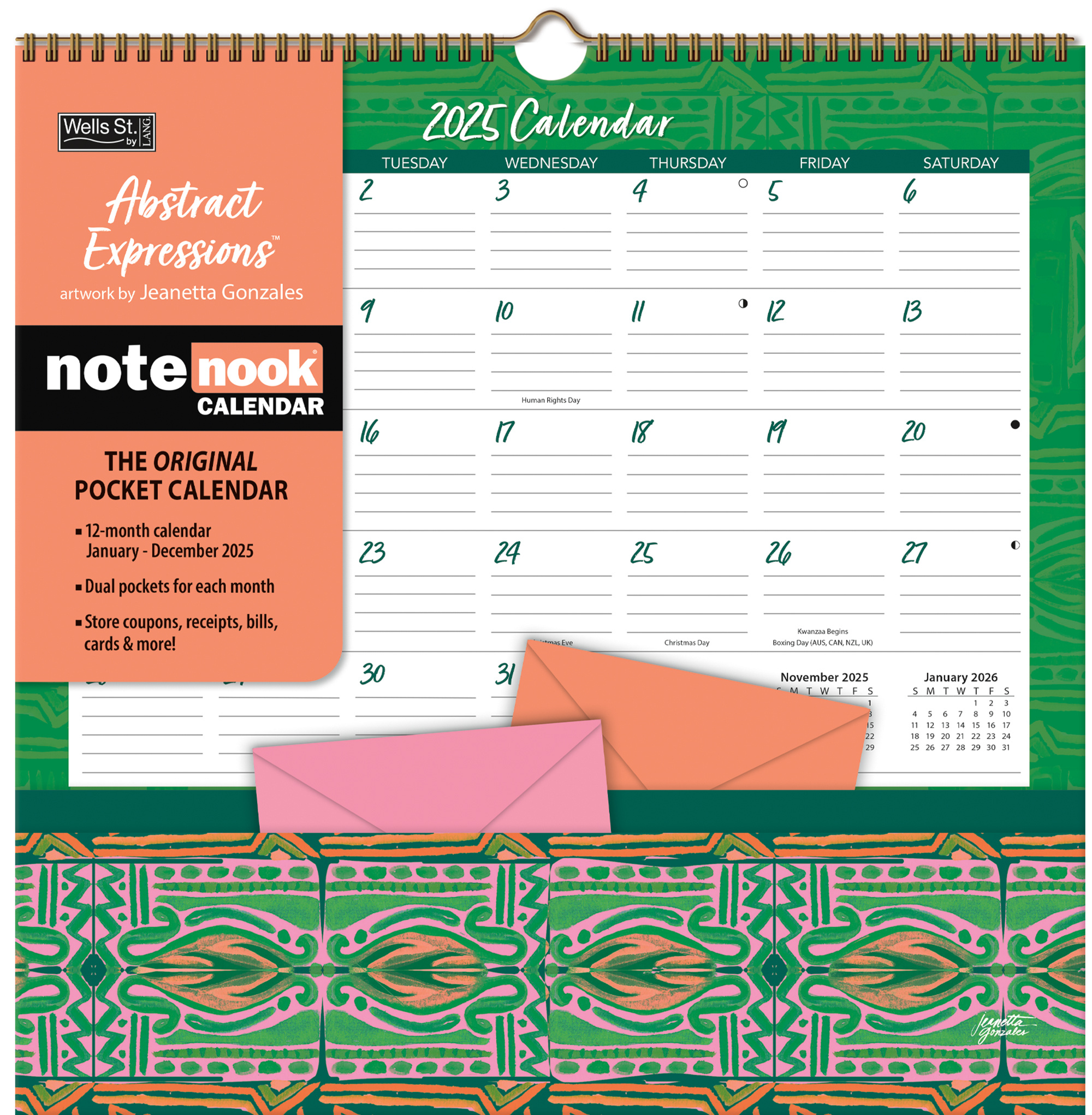 Abstract Expressions Pocket Note Nook Kalender 2025