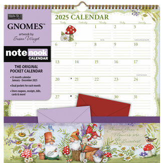 Gnomes Pocket Note Nook Calendar 2025