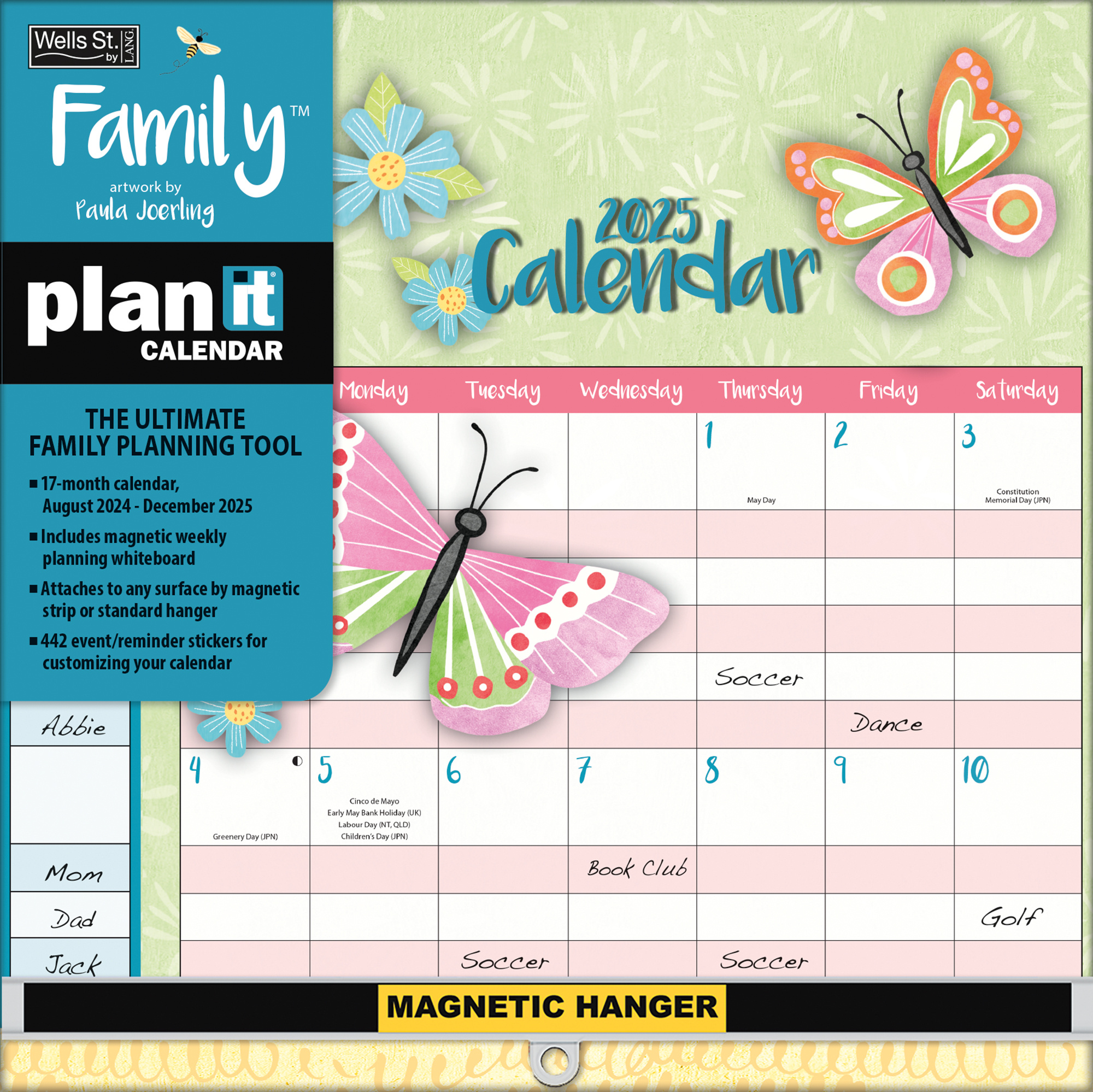 Family Plan-It Wall Kalender (August 2024 - December 2025)