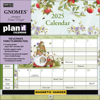Calendario de Pared de la Familia de Gnomos Plan-It (agosto 2024 - diciembre 2025)