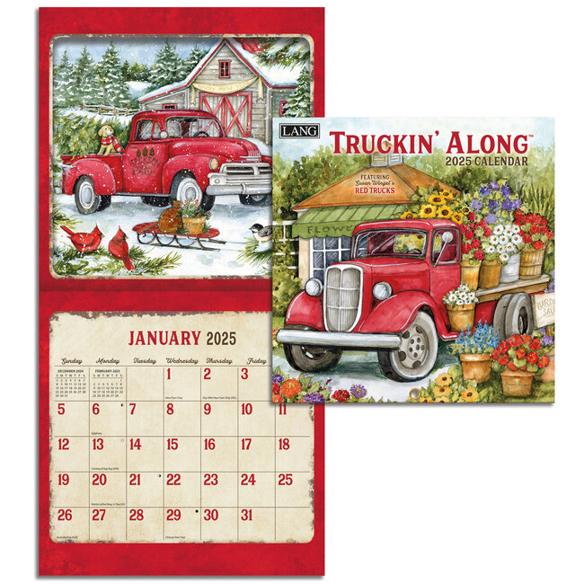 Mini calendario Trucking Along 2025