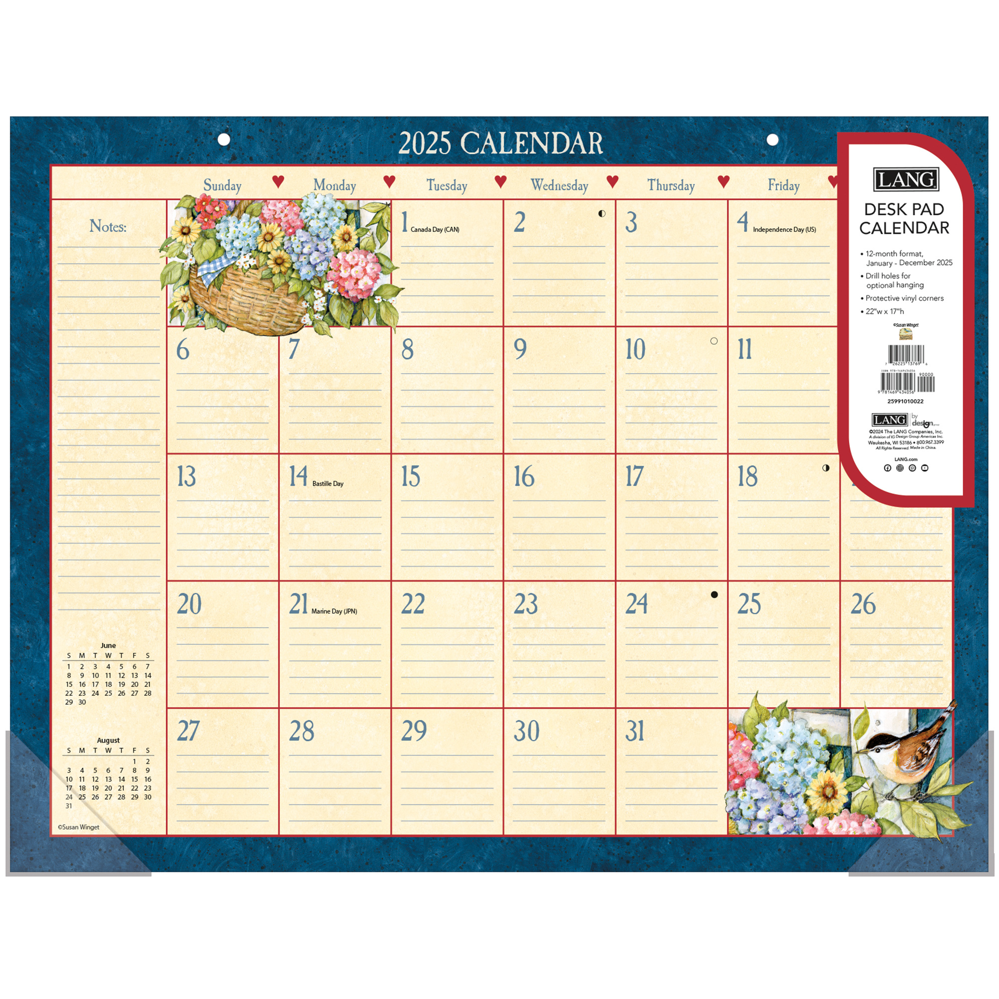 Heart and Home Deskpad Kalender 2025