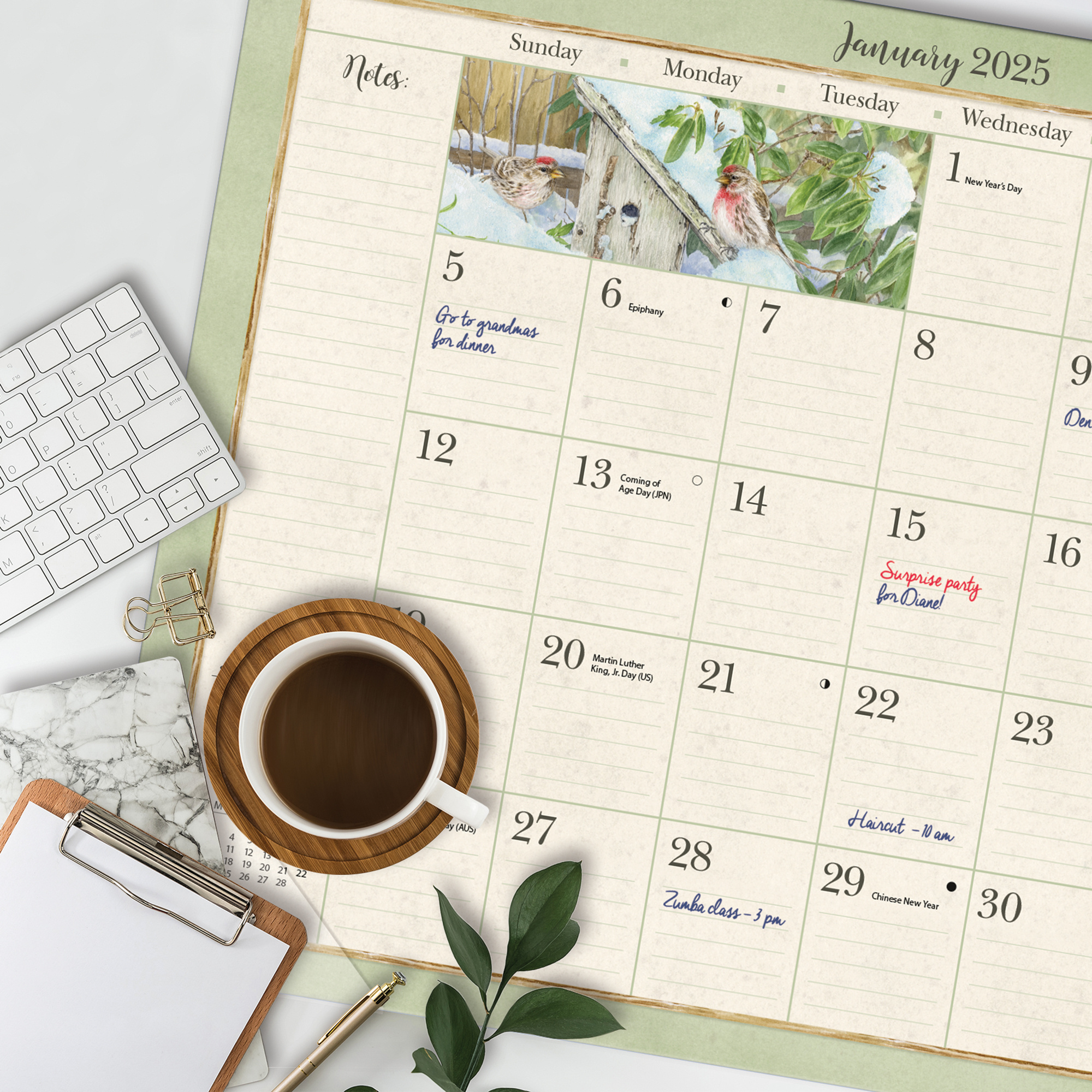 Buying Birds in the Garden Deskpad Calendar 2025? Quick and easy