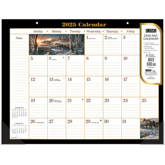 LANG Terry Redlin Deskpad Calendar 2025