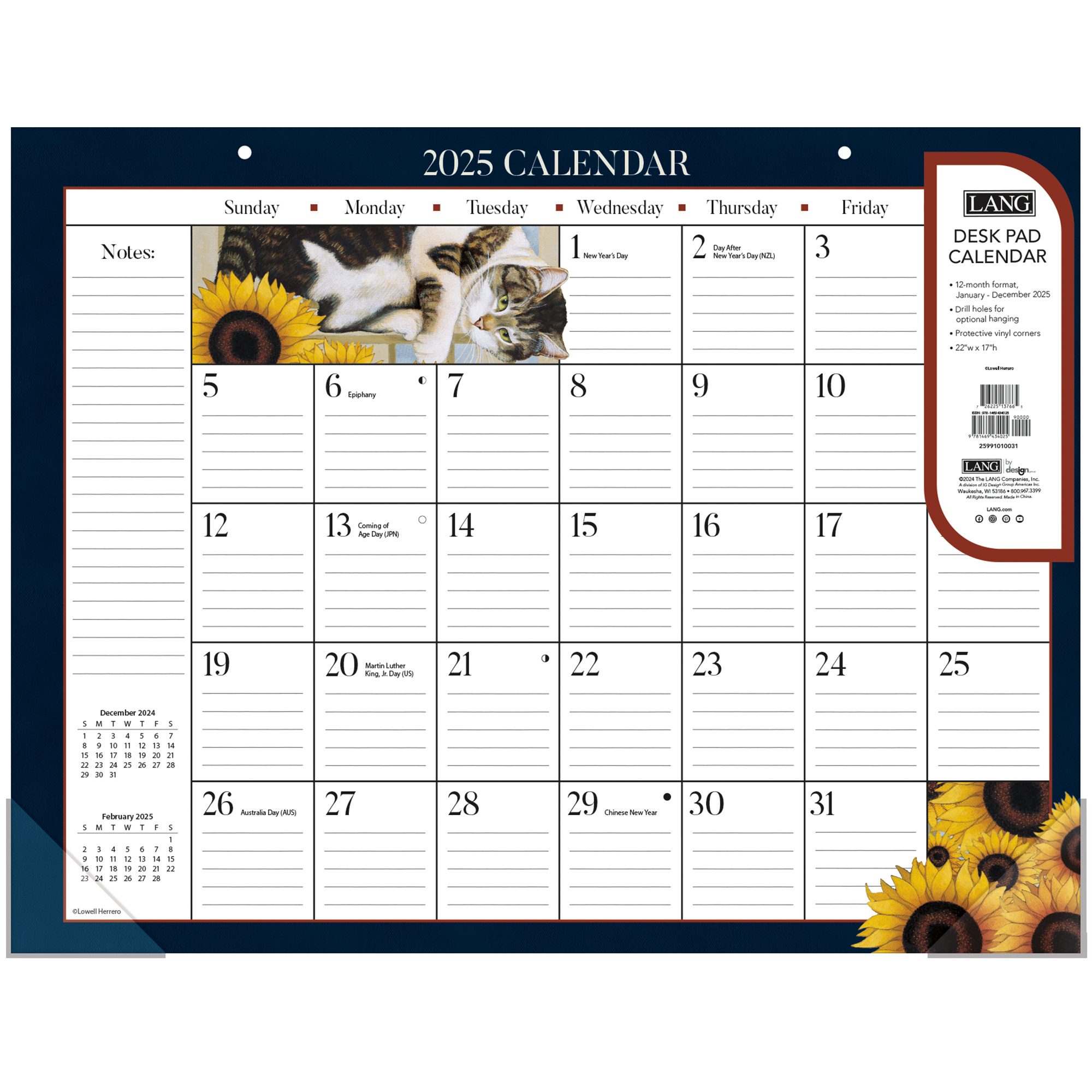 American Cat Deskpad Kalender 2025