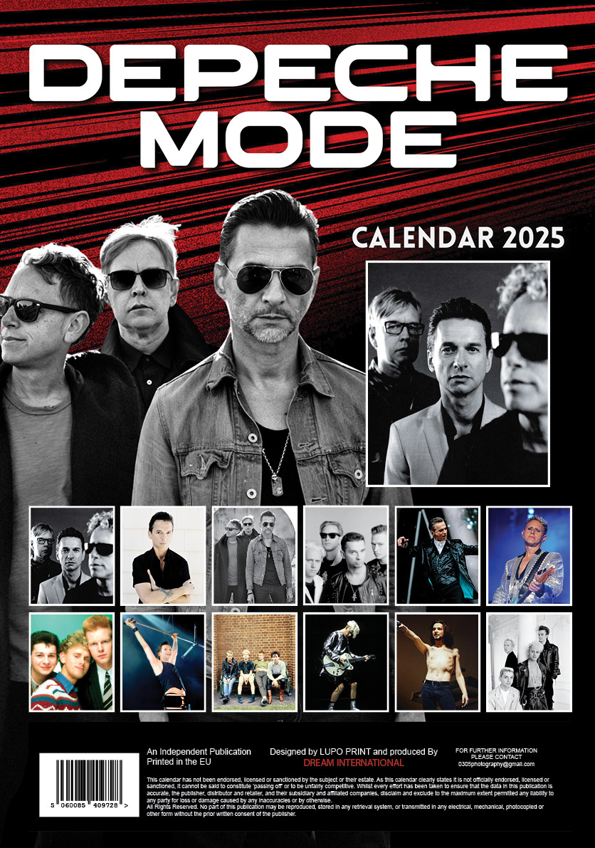 Depeche Mode Calendar 2025 A3 Kalenderwinkel.nl