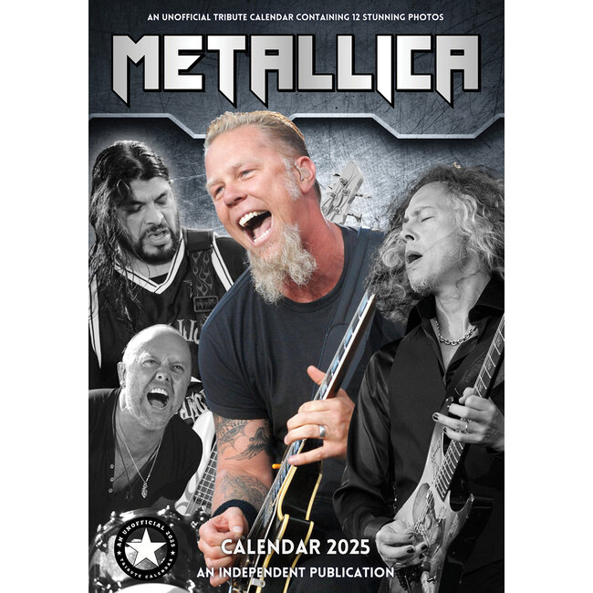 Metallica Calendar 2025 A3
