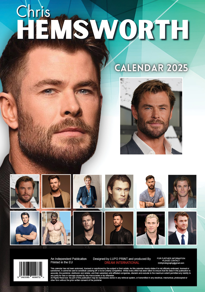 Chris Hemsworth Kalender 2025 A3 Kopen? Eenvoudig en snel online