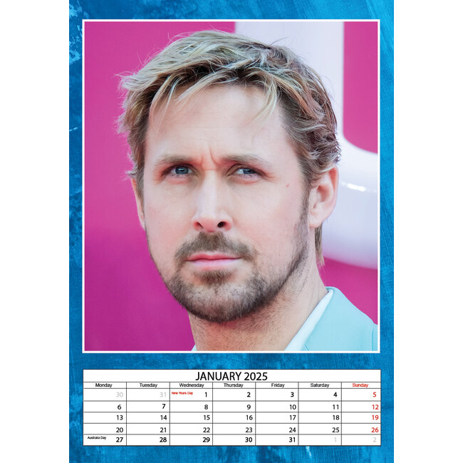 ¿Calendario Ryan Gosling 2025 A3? Rápido y fácil en línea