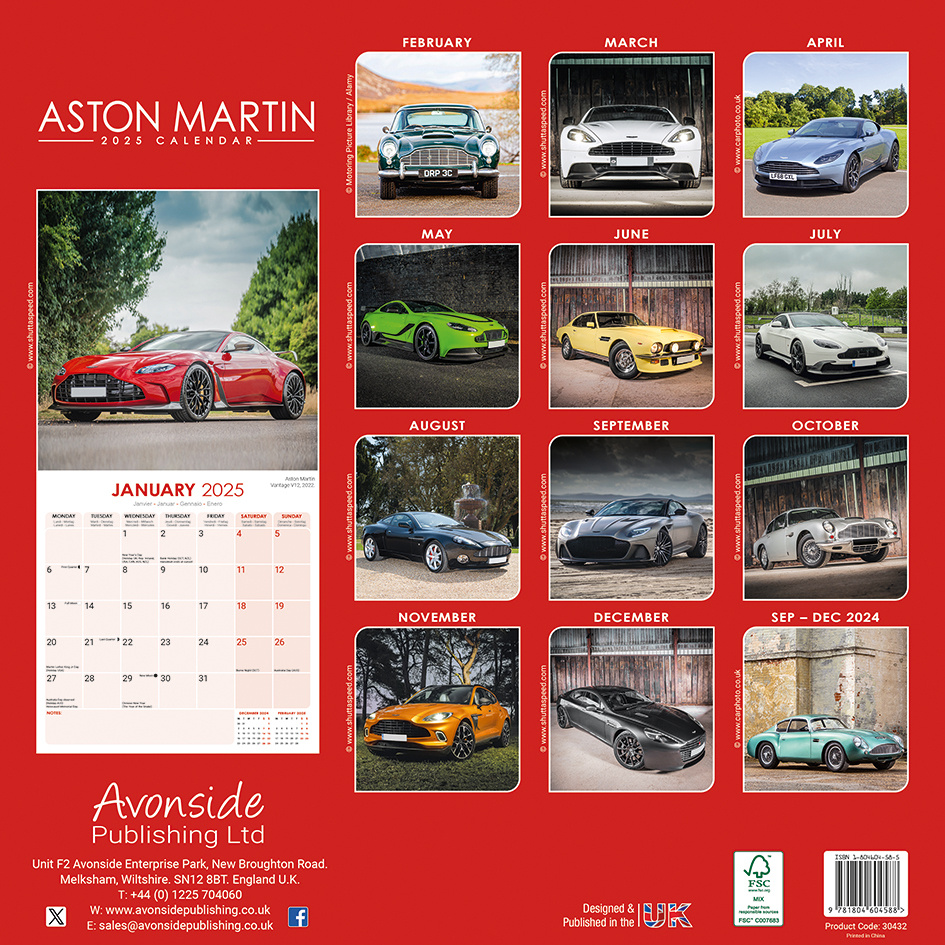 Aston Martin Kalender 2025 Kopen? Bestel eenvoudig online