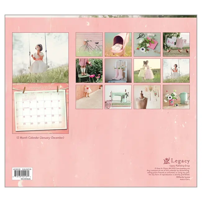 Vintage Pink Kalender 2025 Kopen? Art Work van Mandy Lynne