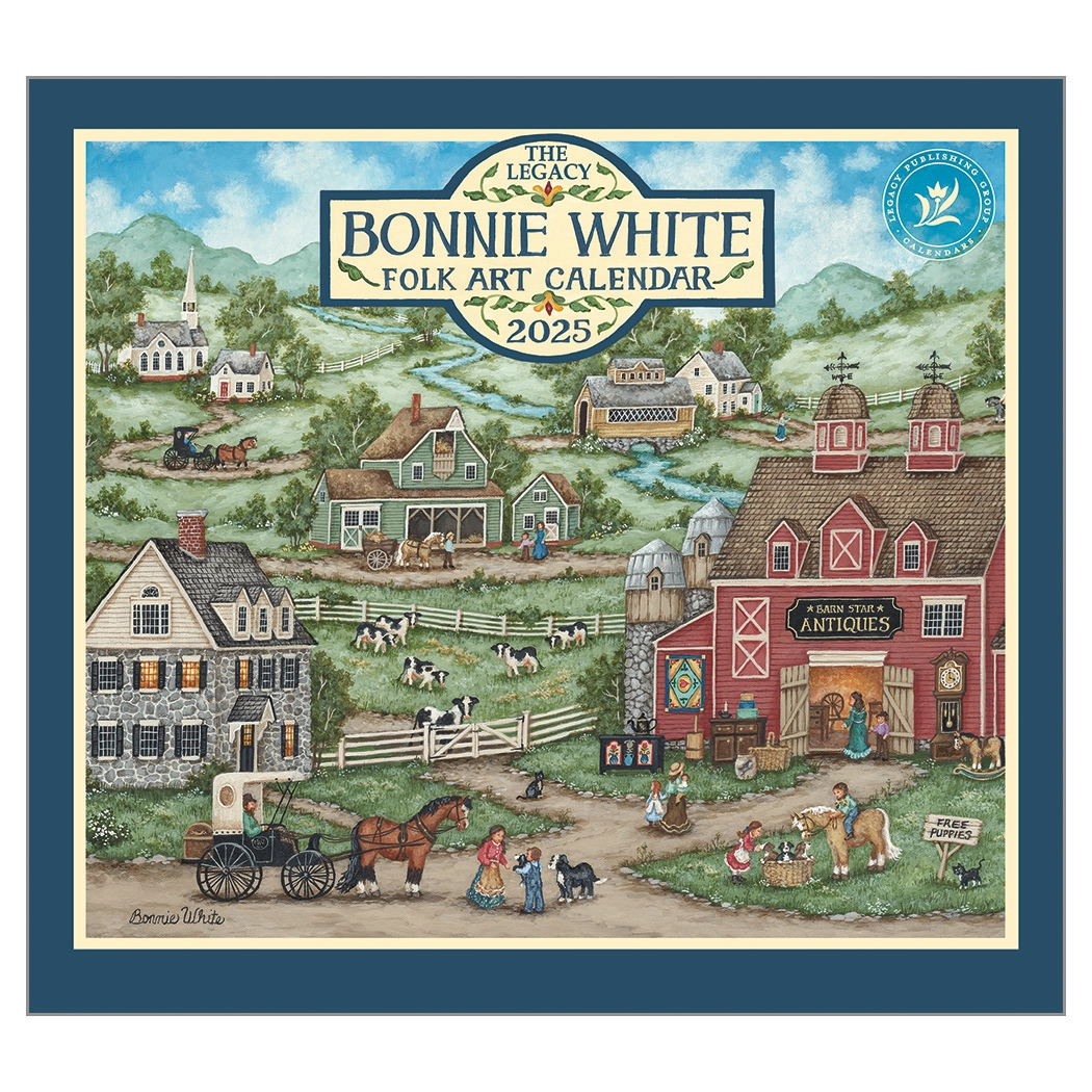 Bonnie White Folk Art Kalender 2025 Legacy Afbeeldingen van Bonnie