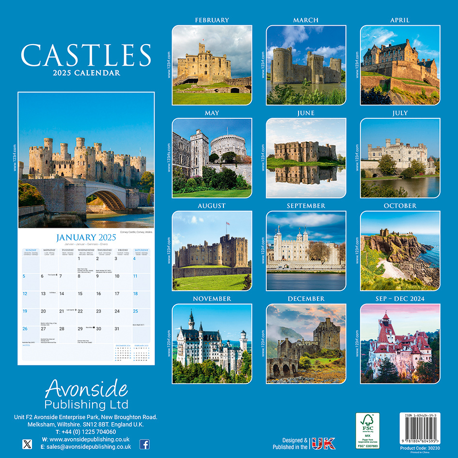 Buying Castles Calendar 2025? Order online quickly and easily