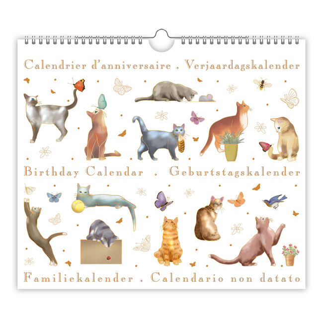 Calendario de cumpleaños Gatos