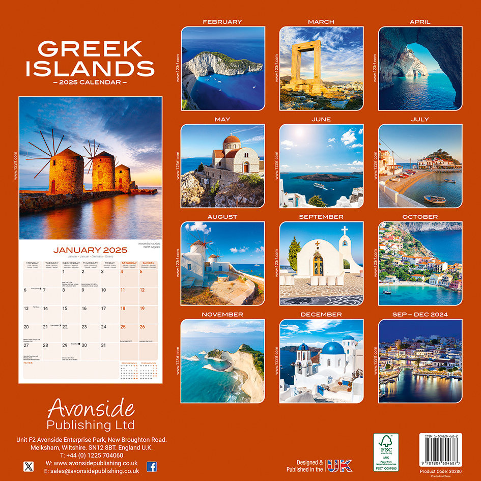 Buying Greece Greek Islands Calendar 2025 order online easily