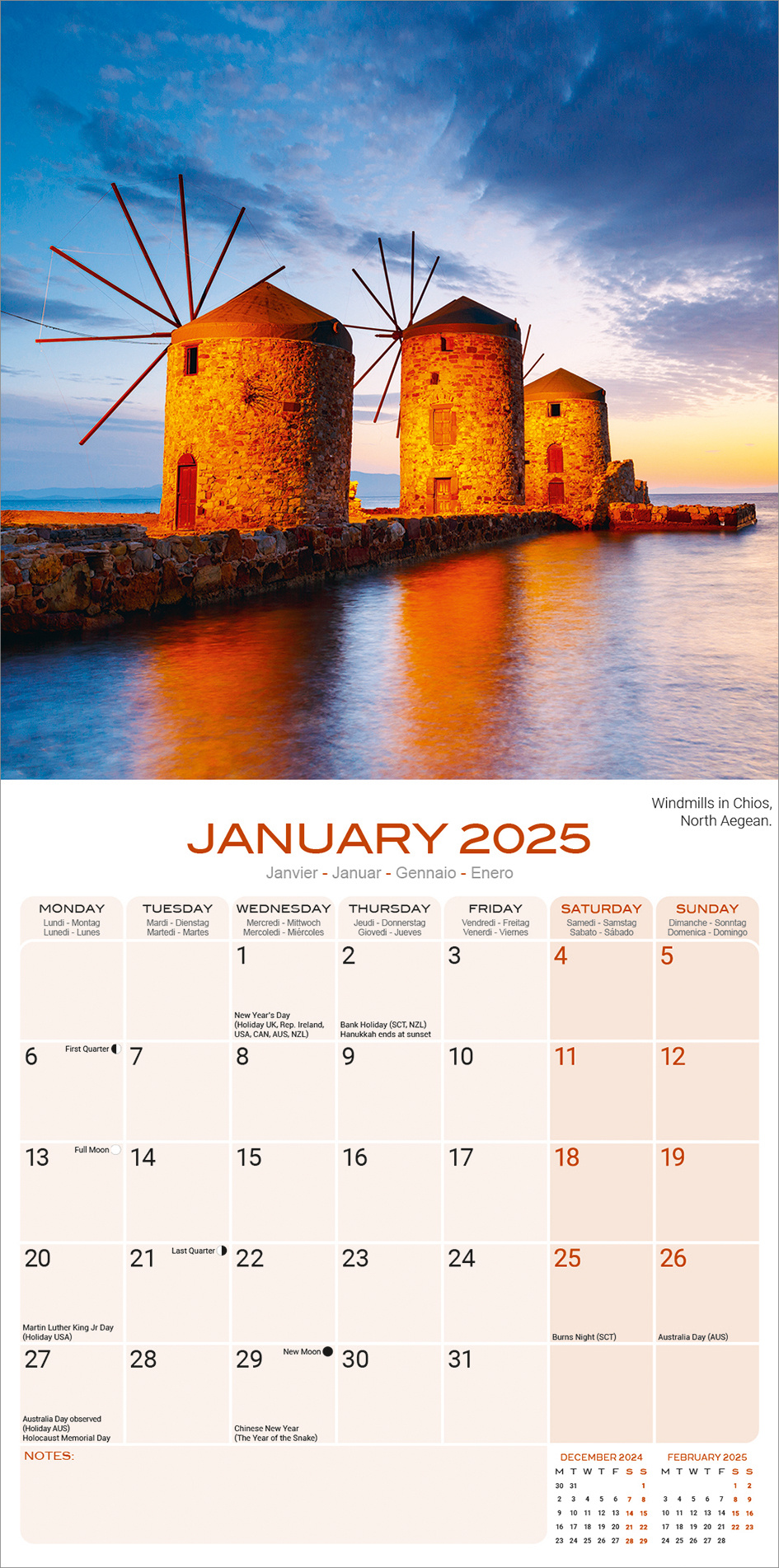 Buying Greece Greek Islands Calendar 2025 order online easily