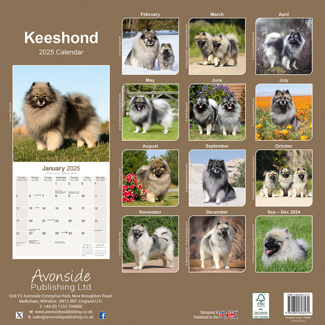 Keeshond Kalender 2025 Kopen? Bestel eenvoudig en snel Online