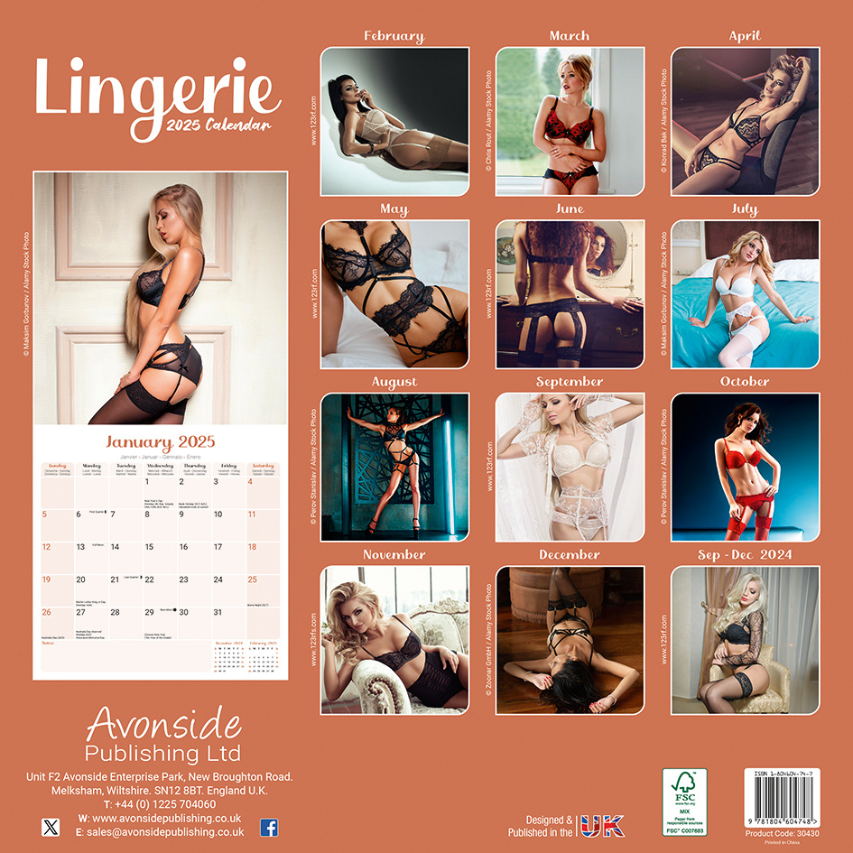 Lingerie Kalender 2025 Kopen?  Bestel eenvoudig online - Kalenderwinkel.nl