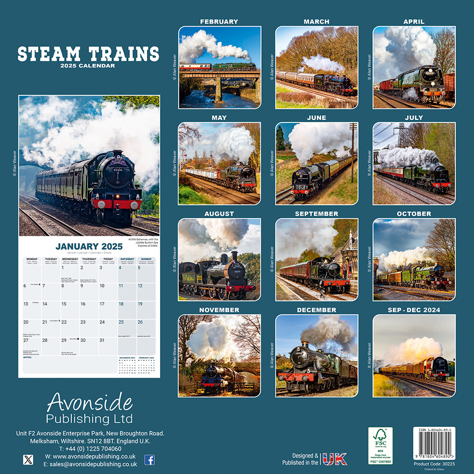 Steam Trains Kalender 2025 Kopen? Bestel eenvoudig online
