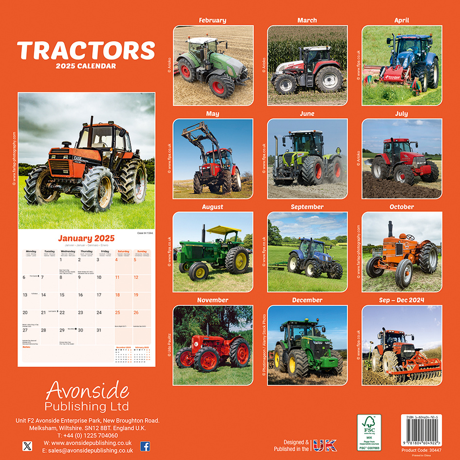 Achat Calendrier Tracteurs 2025 commander simplement en ligne