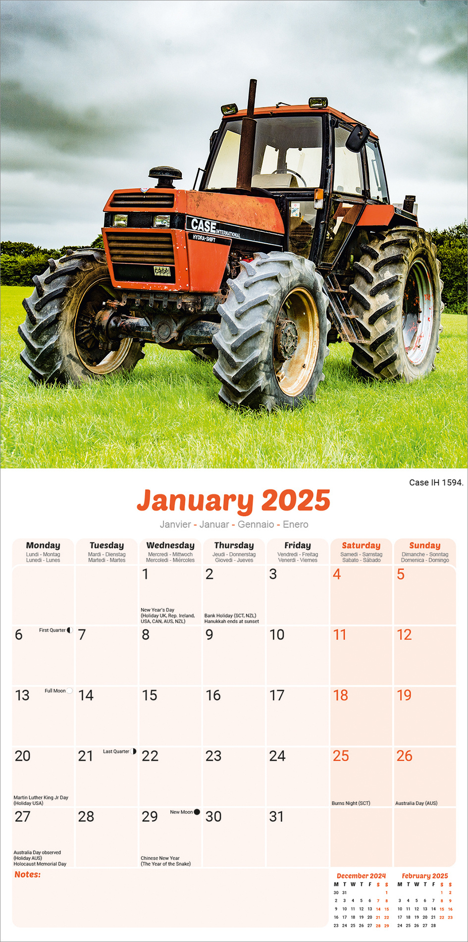 Buying Tractors Calendar 2025 simply order online Kalenderwinkel.nl