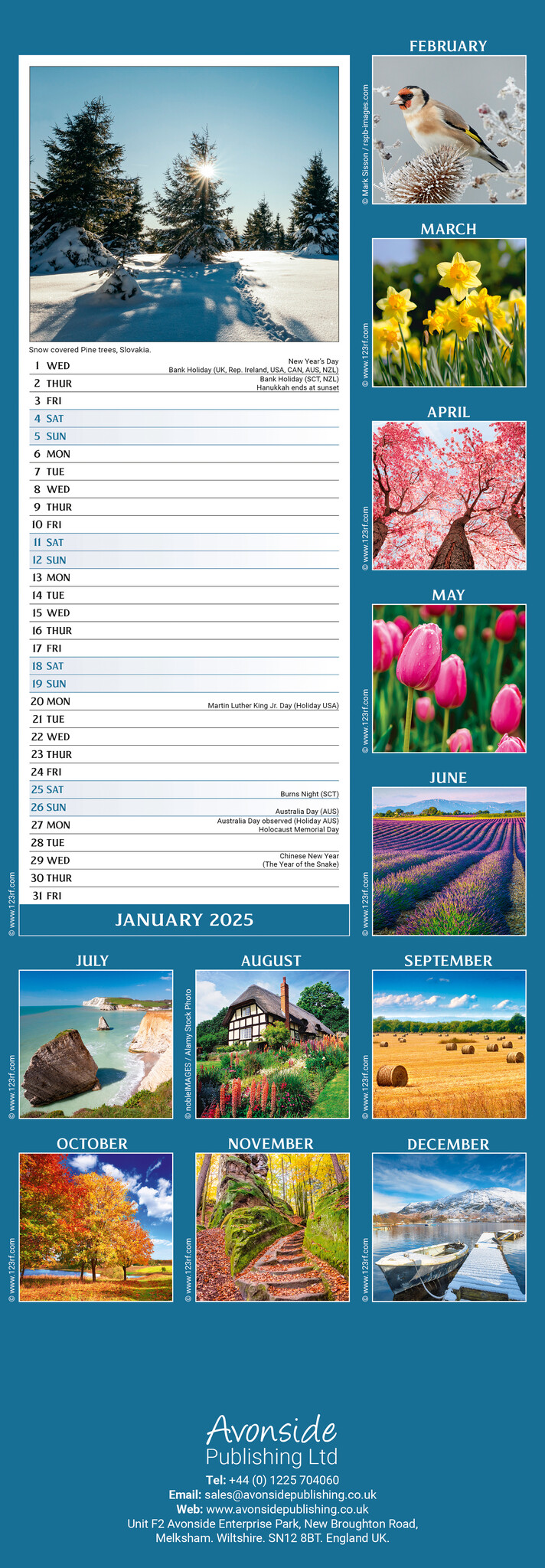 Buy Seasons Calendar 2025 Slimline? Simply order online