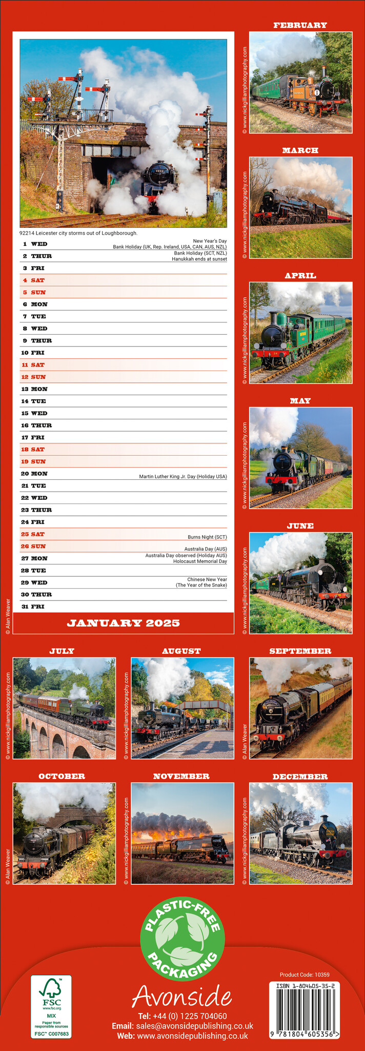 Buying Steam Trains Calendar 2025 Slimline? Quick and easy online