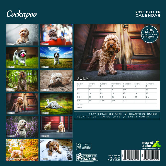 Buy Cockapoo Calendar 2025 Deluxe Order easily online Kalenderwinkel.nl