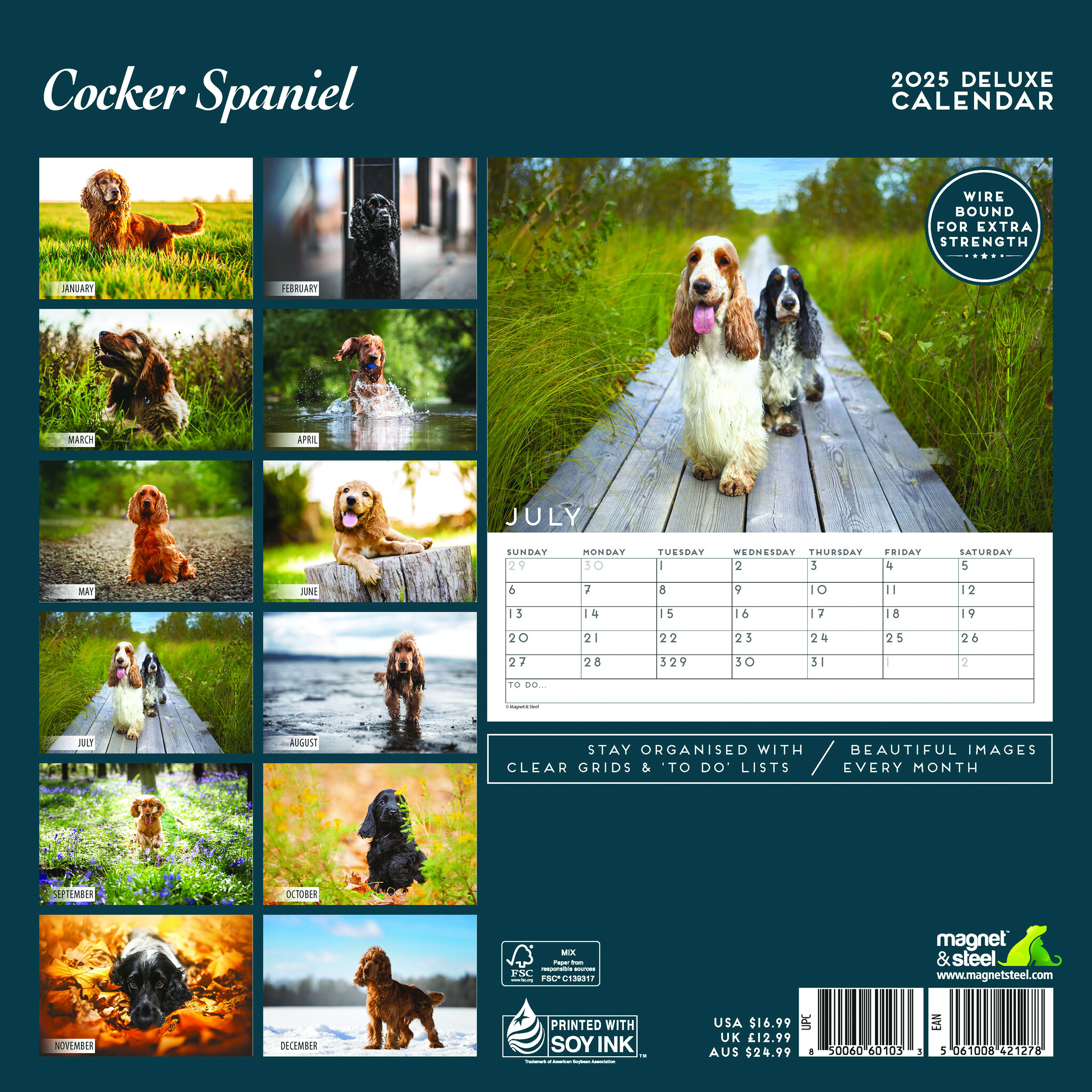 Engelse Cocker Spaniel Kalender 2025 Deluxe Kopen? Bestel eenvoudig