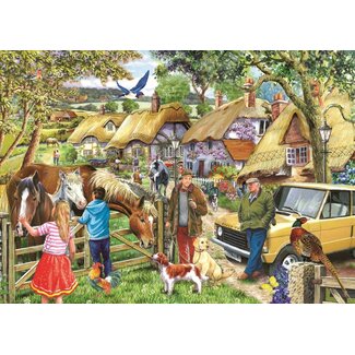 The House of Puzzles Pferde und Hunde Puzzle 500 XL Teile