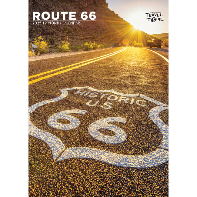 Route 66 A3 Calendar 2025