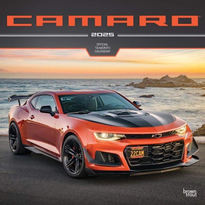 Camaro Official 2025 12 X 24 Inch Monthly Square Wall Calendar Plastic-Free